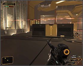 2 - (9) Przejście przez pomieszczenie z pułapkami laserowymi - Poszukiwanie dowodu - Deus Ex Bunt Ludzkości - poradnik akt II - Hengsha