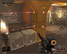 10 - (9) Przejście przez pomieszczenie z pułapkami laserowymi - Poszukiwanie dowodu - Deus Ex Bunt Ludzkości - poradnik akt II - Hengsha