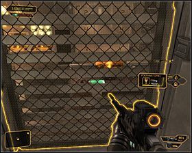 Najbardziej wysunięte pomieszczenie na wschód to stróżówka i jeżeli chcesz pozbyć się przebywających w niej wartowników, to nie polecam korzystać z głównego wejścia - (1) wariant pokojowy- Przeprawa przez biura - Wejście do smoczego legowiska - Deus Ex Bunt Ludzkości - poradnik akt II - Hengsha