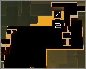 Oznaczenia na mapach: 1 - Główne wejście do hotelu Hung Hua (poziom 2); 2 - Wejście do hotelu Hua od strony dachu (poziom 3) - Szemrany interes (1-3) - Questy poboczne - Deus Ex Bunt Ludzkości - poradnik akt II - Hengsha