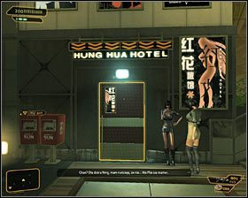 W celu dotarcia do miejsca pobytu Mei Suen musisz w pierwszej kolejności wejść do hotelu Hung Hua - Szemrany interes (1-3) - Questy poboczne - Deus Ex Bunt Ludzkości - poradnik akt II - Hengsha