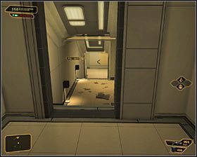 Drugi wariant zakłada dotarcie do lobby - (2) Wariant agresywny- Wydostanie się z zasadzki - Twarzą w twarz z Elizą Cassan - Deus Ex Bunt Ludzkości - poradnik akt III - Kanada, Detroit 2