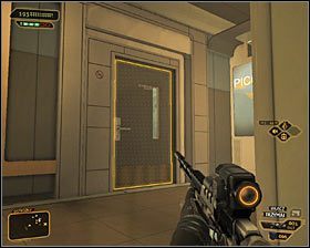 15 - (3) Wariant pokojowy- Dotarcie do klatki schodowej na tyłach studia - Twarzą w twarz z Elizą Cassan - Deus Ex Bunt Ludzkości - poradnik akt III - Kanada, Detroit 2