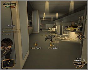 4 - (3) Wariant agresywny- Dotarcie do klatki schodowej na tyłach studia - Twarzą w twarz z Elizą Cassan - Deus Ex Bunt Ludzkości - poradnik akt III - Kanada, Detroit 2