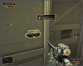 Możesz także zbadać południową część tego samego pomieszczenia magazynowego - (4) Wariant pokojowy- Dotarcie do kolejki linowej - Twarzą w twarz z Elizą Cassan - Deus Ex Bunt Ludzkości - poradnik akt III - Kanada, Detroit 2