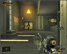 Możesz się teraz zachować na dwa sposoby - (7) Wariant pokojowy- Dotarcie do klatki schodowej - Twarzą w twarz z Elizą Cassan - Deus Ex Bunt Ludzkości - poradnik akt III - Kanada, Detroit 2