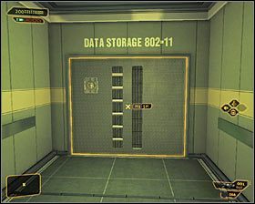 Ruszaj na zachód, ale po drodze koniecznie zbadaj południowy składzik #1 - (9) Wariant pokojowy- Dotarcie do pokoju 802-11 - Twarzą w twarz z Elizą Cassan - Deus Ex Bunt Ludzkości - poradnik akt III - Kanada, Detroit 2