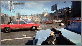 Przebiegamy na drugą stronę ulicy i wchodzimy na parking - Parking - Rozdział 2 - Call of Juarez: The Cartel - Eddie Guerra - poradnik do gry