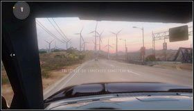 Zjeżdżamy z drogi szutrowej w prawo [1] i skręcamy na rondzie ponownie w prawo - W samochodzie - Rozdział 5 - Call of Juarez: The Cartel - Eddie Guerra - poradnik do gry