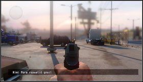 Zbiegamy na dół na parking koło stacji [1] i odpieramy przeciwników - Parking motelowy - Rozdział 5 - Call of Juarez: The Cartel - Eddie Guerra - poradnik do gry