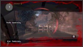 Pędzimy dalej drogą [1] i skręcamy w prawo przed blokadą, na szutrową ścieżkę - Pościg za Jesusem - Rozdział 10 - Call of Juarez: The Cartel - Eddie Guerra - poradnik do gry