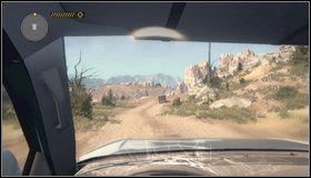 Po wyjściu z miasteczka szybko wsiadamy do pojazdu [1] i gonimy przeciwnika - Ukryta okazja - Rozdział 14 - Call of Juarez: The Cartel - Eddie Guerra - poradnik do gry