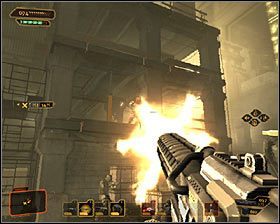 4 - (1) Wariant agresywny- Wydostanie się z terenu budowy - Znajdź nadajnik Wasyla Szewczenki - Deus Ex Bunt Ludzkości - poradnik akt IV - Hengsha 2, Singapur, Panchaja, zakończenia