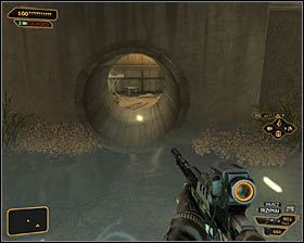 Jeżeli masz tylko taką możliwość, to dobrze byłoby rozejrzeć się po okolicy jeszcze przed opuszczeniem placu budowy - (1) Wariant agresywny- Wydostanie się z terenu budowy - Znajdź nadajnik Wasyla Szewczenki - Deus Ex Bunt Ludzkości - poradnik akt IV - Hengsha 2, Singapur, Panchaja, zakończenia