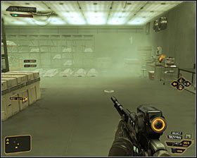 Kontynuuj przeprawę, docierając docelowo do nadającej się do zniszczenia ściany #1 - (3) Wariant pokojowy- Odnalezienie Declana Faherty - Na ratunek Megan i jej zespołowi - Deus Ex Bunt Ludzkości - poradnik akt IV - Hengsha 2, Singapur, Panchaja, zakończenia