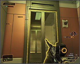 Przejdź przez recepcję, wybierając jedyny możliwy korytarz #1 - (3) Wariant agresywny- Odnalezienie Declana Faherty - Na ratunek Megan i jej zespołowi - Deus Ex Bunt Ludzkości - poradnik akt IV - Hengsha 2, Singapur, Panchaja, zakończenia