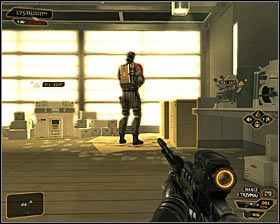 Pozostań przy biurku i rozejrzyj się za palmtopem skrywającym kod #1 oraz za skrzynką amunicji - (4) Wariant pokojowy- Odnalezienie Nii Colvin - Na ratunek Megan i jej zespołowi - Deus Ex Bunt Ludzkości - poradnik akt IV - Hengsha 2, Singapur, Panchaja, zakończenia