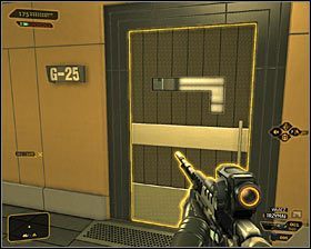 Po znalezieniu się w pomieszczeniu G-24 dobrze byłoby zakraść się do śpiącego wartownika i go ogłuszyć #1 - (4) Wariant pokojowy- Odnalezienie Nii Colvin - Na ratunek Megan i jej zespołowi - Deus Ex Bunt Ludzkości - poradnik akt IV - Hengsha 2, Singapur, Panchaja, zakończenia