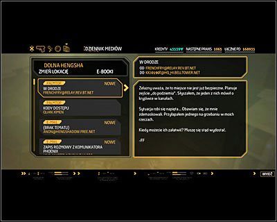 Otwórz dziennik i odczytaj zawartość pozyskanego przed chwilą palmtopa (powyższy screen) - Talion A.D. - Questy poboczne - Deus Ex Bunt Ludzkości - poradnik akt IV - Hengsha 2, Singapur, Panchaja, zakończenia
