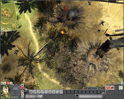 Kiedy twoi żołnierze zajmą miejsca (pokazuje to poniższy obrazek), przyjdzie czas na błyskawiczną akcję, w której zniszczysz trzy śmigłowce - Misja 1- Until the trouble troubles you (2) | Wietnam | Men of War Wietnam - Men of War: Wietnam - poradnik do gry