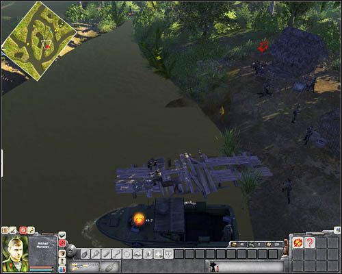 Czeka cię teraz mozolna eliminacja wszystkich żołnierzy przy łodzi patrolowej za pomocą snajpera - Misja 2- Vietnamese Connection (2) | Wietnam | Men of War Wietnam - Men of War: Wietnam - poradnik do gry