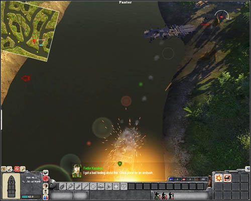 Ustaw łódź dokładnie w [29] i dokładnie tak, jak pokazuje to poniższy obrazek - Misja 2- Vietnamese Connection (3) | Wietnam | Men of War Wietnam - Men of War: Wietnam - poradnik do gry