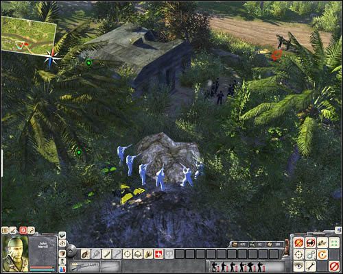 Rzuć granatem w grupę wrogów i szybko się ukryj za głazem - Misja 1- What A Job! (1) | USA | Men of War Wietnam - Men of War: Wietnam - poradnik do gry