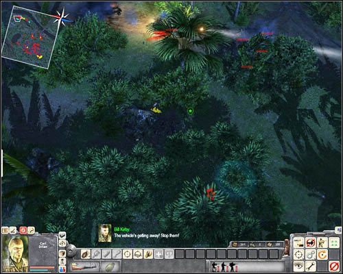 Upewniwszy się, że troje twoich ludzi biegnie za głaz, przenieś się do [2] - Misja 2- Bon Voyage to Cambodia - 1 | USA | Men of War Wietnam - Men of War: Wietnam - poradnik do gry