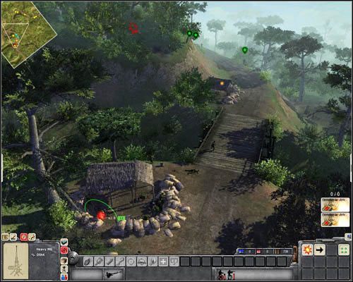 Przestaw ciężki karabin do [45] i zdetonuj ładunki umieszczone w dwóch ostatnich działach - Misja 3- On the Trail of Uncle Ho (3) | USA | Men of War Wietnam - Men of War: Wietnam - poradnik do gry