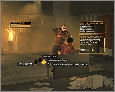 Opis działania i uwagi: Zakupienie tego ulepszenia wzbogaca przebieg ważniejszych rozmów odbywanych przez głównego bohatera o nowe opcje i warianty zachowania - Omówienie ulepszeń (1) - Rozwój postaci - Deus Ex Bunt Ludzkości - encyklopedia - poradnik do gry