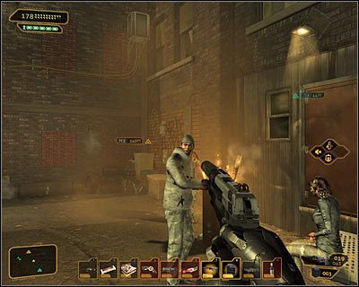 Jeżeli zależy Ci jedynie na pozostawaniu w ukryciu, a nie masz nic przeciwko cichemu zabijaniu przeciwników, to dobrym pomysłem jest zaopatrzenie się w broń z tłumikiem - Wyposażenie - Rozwój postaci - Deus Ex Bunt Ludzkości - encyklopedia - poradnik do gry