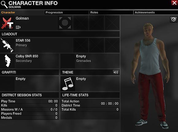 W tym oknie i wszystkich jego zakładkach znajdziesz wszelkie dostępne informacje o swojej postaci od używanego obecnie ekwipunku po odblokowane osiągnięcia i szereg statystyk - Najważniejsze okna interfejsu - Podstawowe informacje - APB: Reloaded - poradnik dla początkujących