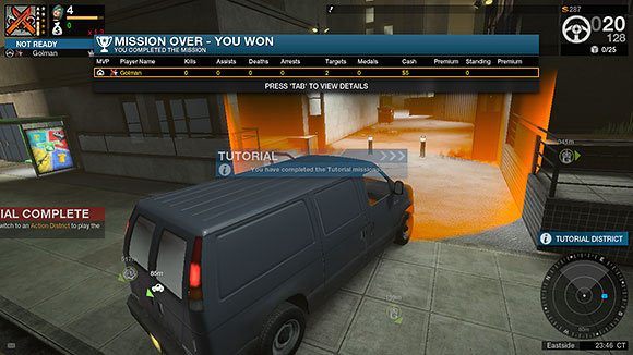 Gratulacje - Misja treningowa - Rozpoczęcie gry - APB: Reloaded - poradnik dla początkujących