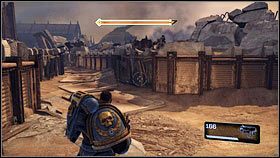 Idąc dalej prosto, będziesz atakowany przez dużą ilość przeciwników [1] - 2 - Przeciw wszystkiemu - Opis przejścia - Warhammer 40,000: Space Marine - poradnik do gry