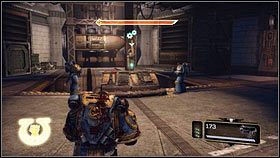 Pokonawszy pierwszy oddział orków, otwórz wrota na końcu korytarza [1] - 3 - Podbrzusze Bestii - Opis przejścia - Warhammer 40,000: Space Marine - poradnik do gry