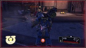 Na początku pozbądź się słabszych przeciwników, a następnie skup ogień na jednostce elitarnej - 3 - Podbrzusze Bestii - Opis przejścia - Warhammer 40,000: Space Marine - poradnik do gry