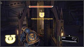 Na kolejnym piętrze, zabij pałętające się tam gobliny, a następnie sprawdź żółty pojemnik [1] - 3 - Podbrzusze Bestii - Opis przejścia - Warhammer 40,000: Space Marine - poradnik do gry
