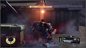 Za bramą zobaczysz oddział orków, których musisz zabić [1] - 5 - Inkwizytor - Opis przejścia - Warhammer 40,000: Space Marine - poradnik do gry