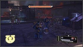 Po wylądowaniu, otrzymasz informację o zbliżających się orkach - 5 - Inkwizytor - Opis przejścia - Warhammer 40,000: Space Marine - poradnik do gry