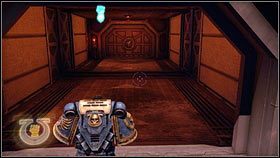 Razem z nim udaj się do następnego pomieszczenia, gdzie czeka cię starcie z oddziałem orków [1] - 6 - Legowisko Olbrzymów - Opis przejścia - Warhammer 40,000: Space Marine - poradnik do gry