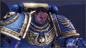 Nie zwracając uwagi na pozostałych przeciwników, chwyć stojący na środku rdzeń [1], a zakończysz misję [2] - 6 - Legowisko Olbrzymów - Opis przejścia - Warhammer 40,000: Space Marine - poradnik do gry