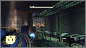 Przyda ci się do zniszczenia przesuwających się wzdłuż korytarza wieżyczek [1] - 10 - Dom Tajemnic - Opis przejścia - Warhammer 40,000: Space Marine - poradnik do gry