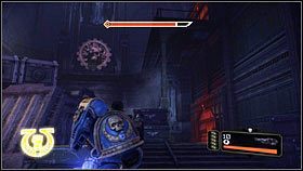 Przechodząc przez kolejne bramy, dotrzesz do sali z pięcioma maszynami [1] - 10 - Dom Tajemnic - Opis przejścia - Warhammer 40,000: Space Marine - poradnik do gry