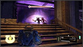 Przeciwników z karabinami pozbądź się za pomocą granatów, a ich dowódcę ostrzelaj ze snajperki [1] - 12 - Umierająca Światłość - Opis przejścia - Warhammer 40,000: Space Marine - poradnik do gry