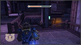 Kolejne oddziały sił chaosu nadciągną z prawej strony [1] - 12 - Umierająca Światłość - Opis przejścia - Warhammer 40,000: Space Marine - poradnik do gry