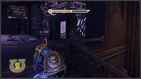 Kawałek dalej będziesz świadkiem kolejnej wymiany ognia między orkami i demonami [1] - 12 - Umierająca Światłość - Opis przejścia - Warhammer 40,000: Space Marine - poradnik do gry