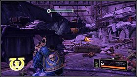 Będzie tam niebieski pojemnik z Karabinem Plazmowym [1] - 12 - Umierająca Światłość - Opis przejścia - Warhammer 40,000: Space Marine - poradnik do gry
