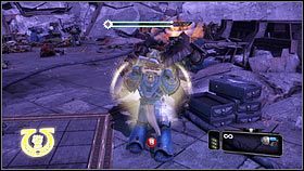 Dojdziesz w ten sposób do miejsca lądowania kolejnych zielonoskórych [1] - 12 - Umierająca Światłość - Opis przejścia - Warhammer 40,000: Space Marine - poradnik do gry