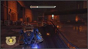Chwilę później znajdziesz się w dużym pomieszczeniu, gdzie zaatakują cię siły chaosu [1] - 13 - Przebudzenie Olbrzyma - Opis przejścia - Warhammer 40,000: Space Marine - poradnik do gry