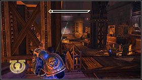 Zabiwszy pozostałych napastników, będziesz mógł przejść do następnego pomieszczenia [1] - 13 - Przebudzenie Olbrzyma - Opis przejścia - Warhammer 40,000: Space Marine - poradnik do gry